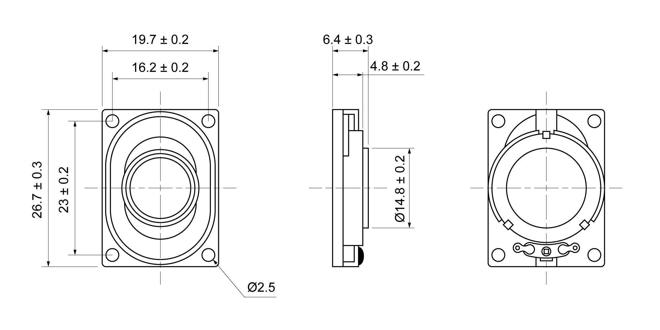 OSR2720E-6.4C1.0W8A Mechanical Drawing